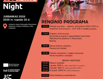 Kviečiame šeimas, draugus ir sporto entuziastus į „BEACTIVE Night“ (Atnaujinta programa)